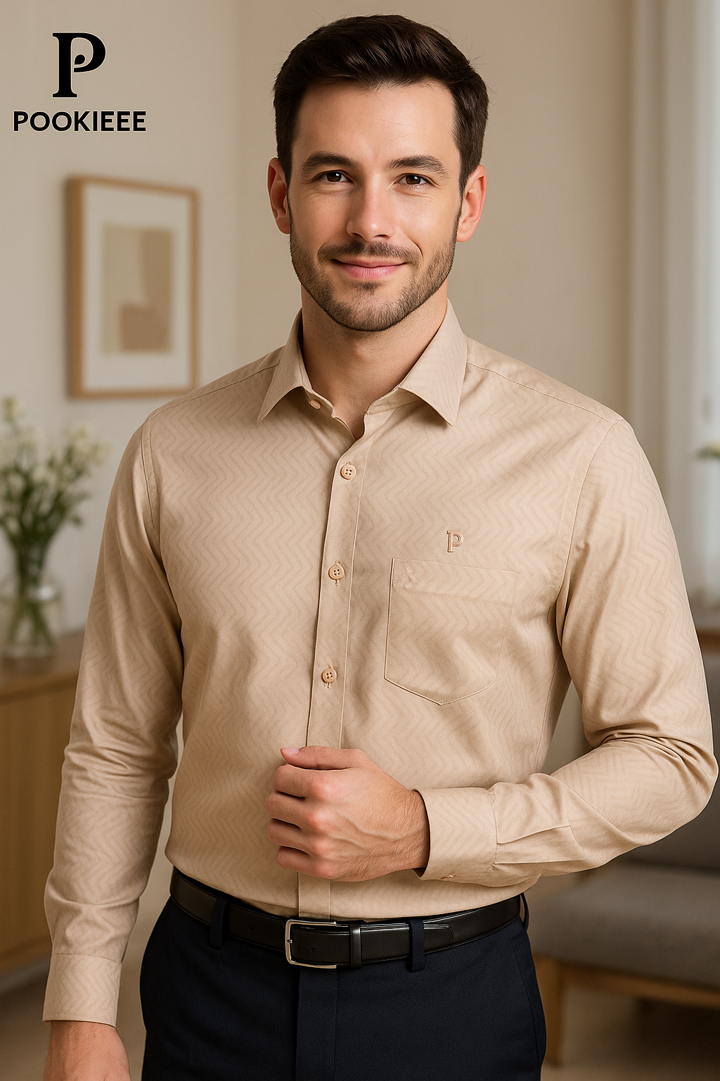 All-Season Full Sleeve Shirt for Men – Heavy Ribbed Cotton Finish